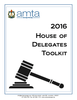 2016 House of Delegates Toolkit