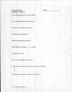 Lord of the Flies Name Worksheet: Chapter 1