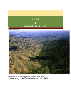 Chapter 3 Ecosystem Ecology