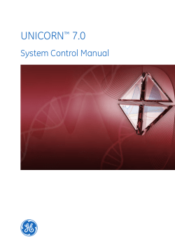 UNICORN 7.0 System Control Manual