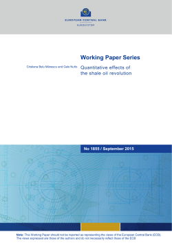 Quantitative effects of the shale oil revolution - ECB