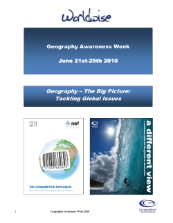 Geography &ndash; The Big Picture: Tackling Global Issues