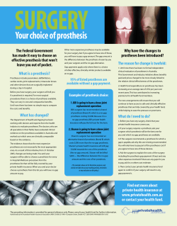 Your choice of prosthesis