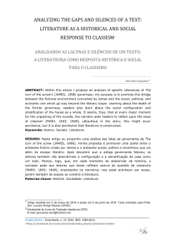 analyzing the gaps and silences of a text: literature as