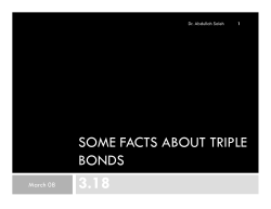 SOME FACTS ABOUT TRIPLE BONDS