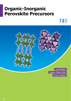 Organic-Inorganic Perovskite Precursors