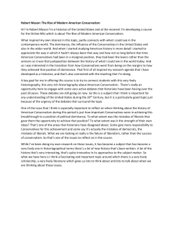 Robert Mason: The Rise of Modern American Conservatism Hi I`m