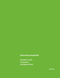 Measuring Leakage Risk - Legislative Information Systems