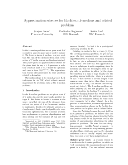 Approximation schemes for Euclidean k