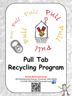Pull Tab Recycling Program - Ronald McDonald House Charities of