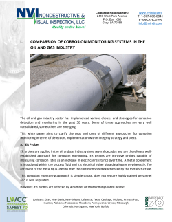 i. comparsion of corrosion monitoring systems in the oil