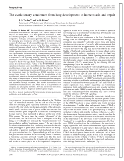 The evolutionary continuum from lung development to homeostasis