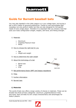 Guide for Barnett baseball bats