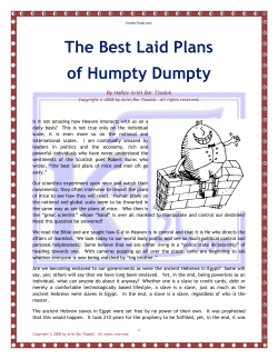 The Best Laid Plans of Humpty Dumpty
