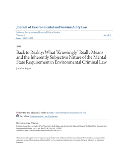 Back to Reality: What "Knowingly" Really Means and the Inherently