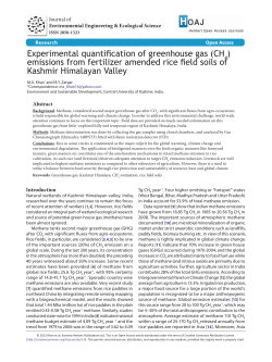 Experimental quantification of greenhouse gas (CH4) emissions