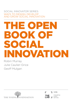 the open book of social innovation
