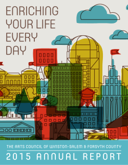 enriching your life every day - Arts Council of Winston