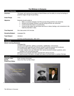 The Whitman in Everyone