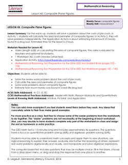 Composite Plane Figures - Minnesota Literacy Council