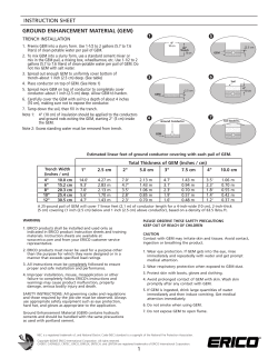 instruction sheet ground enhancement material (gem) 1