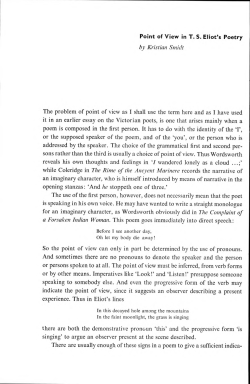 by Kristian Smidt The problem of point of view as I