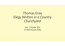 Thomas Gray Elegy Written in a Country Churchyard