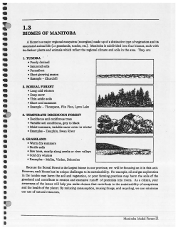 BIOMES OF MANITOBA