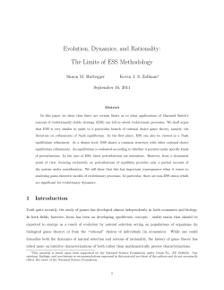 Evolution, Dynamics, and Rationality: The Limits of ESS Methodology
