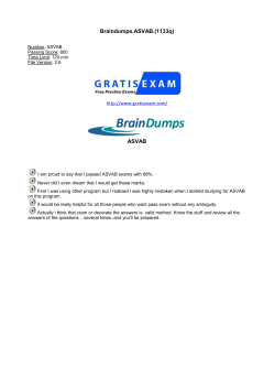 Braindumps.ASVAB.(1133q) ASVAB