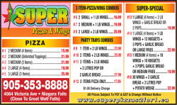 SUPER-SPECIAL - Super Pizza 2 For 1