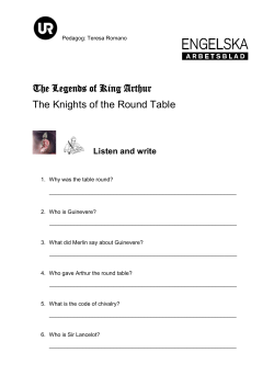 The Legends of King Arthur The Knights of the Round Table