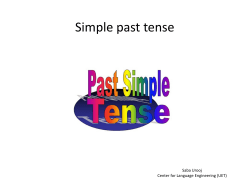 Simple past tense - Center for Language Engineering