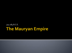 The Mauryan Empire