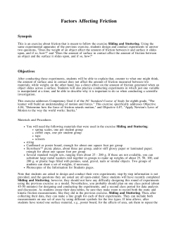 CIBL--Factors Affecting Friction