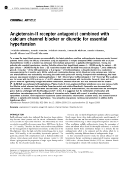 Angiotensin-II receptor antagonist combined with calcium