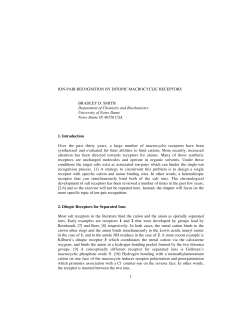 1 ION-PAIR RECOGNITION BY DITOPIC MACROCYCLIC