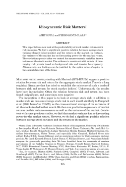 Idiosyncratic Risk Matters!