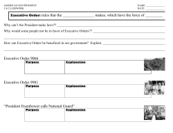 Executive Order Worksheet