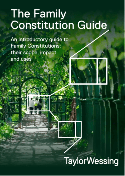 The Family Constitution Guide