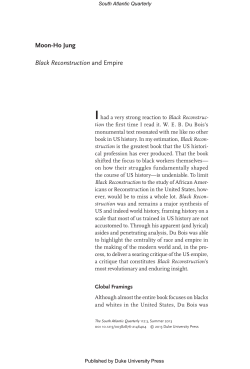Moon-Ho Jung Black Reconstruction and Empire