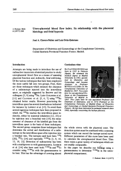 268 Utero-placental blood flow index. Its relationship