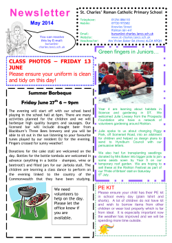Newsletter - St Charles RC Primary School