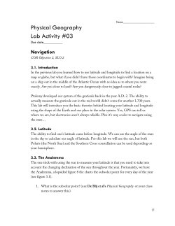 Physical Geography Lab Activity #03