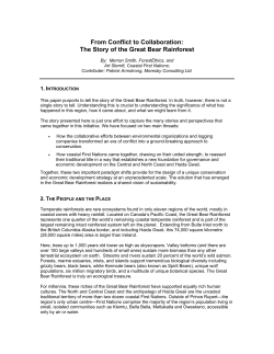 From Conflict to Collaboration: The Story of the Great Bear Rainforest
