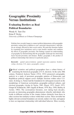 Geographic Proximity Versus Institutions