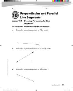 Perpendicular and Parallel Line Segments