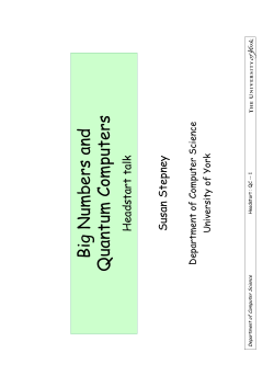 PDF, 31 slides, 2.1M - University of York