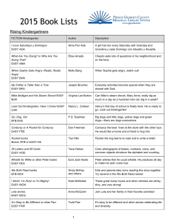 2015 Book Lists - Prince George`s County Memorial Library System