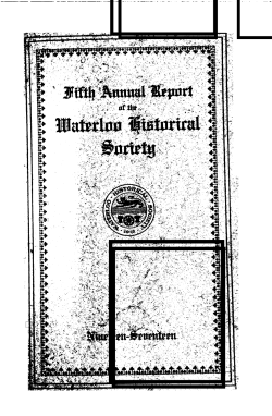 1917 - Waterloo Historical Society